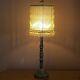 Vintage Victorian Art Deco Table Lamp Shade Gold Beaded Tassel