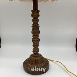 Vintage Victorian Art Deco table Lamp Shade Gold Beaded Tassel