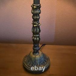 Vintage Victorian Art Deco table Lamp Shade Gold Beaded Tassel