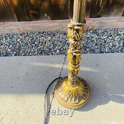 Vintage Victorian Art Deco table Lamp Shade Gold Beaded Tassel