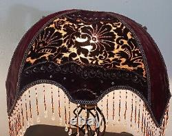 Vintage Victorian Beaded Lamp Shade Ornate Romantic Boudoir Lamp Shade Only