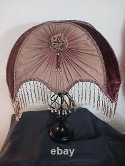 Vintage Victorian Beaded Lamp Shade Ornate Romantic Boudoir Lamp Shade Only