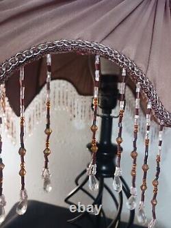 Vintage Victorian Beaded Lamp Shade Ornate Romantic Boudoir Lamp Shade Only