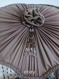 Vintage Victorian Beaded Lamp Shade Ornate Romantic Boudoir Lamp Shade Only