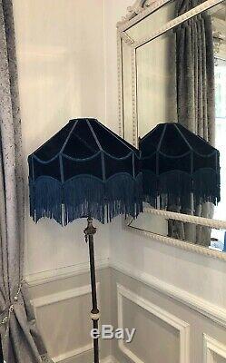 Vintage Victorian Downton Abbey Traditional BlackVelvet deco Standard Lampshade