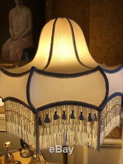 Vintage Victorian Downton Abbey Traditional Deco Ivory Silk Chiffon Lampshade