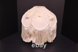 Vintage Victorian French Lamp Shade Art Nouveau Fringe embroidered ATQ 14 wide