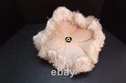 Vintage Victorian French Lamp Shade Art Nouveau Fringe embroidered ATQ Lace 12