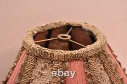 Vintage Victorian French Lamp Shade Art Nouveau Fringe embroidered ATQ Large