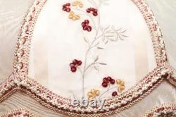 Vintage Victorian French Lamp Shade Art Nouveau Fringe embroidered ATQ Large 19