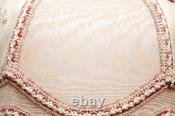 Vintage Victorian French Lamp Shade Art Nouveau Fringe embroidered ATQ Large 19