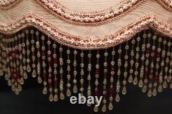 Vintage Victorian French Lamp Shade Art Nouveau Fringe embroidered ATQ Large 19