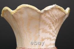 Vintage Victorian French Lamp Shade Art Nouveau Fringe embroidered ATQ Large 19