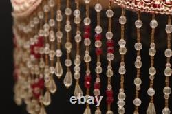 Vintage Victorian French Lamp Shade Art Nouveau Fringe embroidered ATQ Large 19