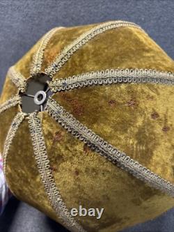 Vintage Victorian Green Velvet Handmade Lampshade for Table/Floor/pendent Lamps