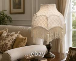 Vintage Victorian Lamp Shade Fringe Tassel Decorative Table Lamp