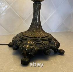 Vintage Victorian Style Beaded Fringe Table Lamp 27 Height Heavy