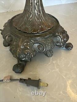 Vintage Victorian Style Beaded Fringe Table Lamp 27 Height Heavy