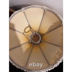 Vintage Victorian Style Bell Shaped Lamp Shade Beige with Fringe 8 H x 10 W