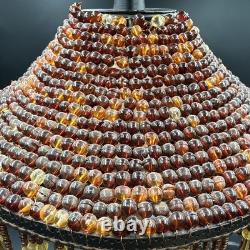 Vintage Victorian Style Boudoir Lamp Amber Panel Beaded Shade MCM Stand 20