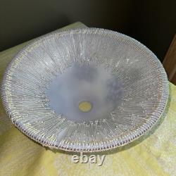 Vintage Victorian Style Hand Painted Floral Glass Beaded Lamp Shade -RARE 16