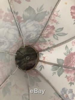 Vintage Victorian Umbrella lamp shade with fringe