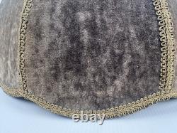 Vintage Victorian Velour Lampshade Velvet Style Gold Trim