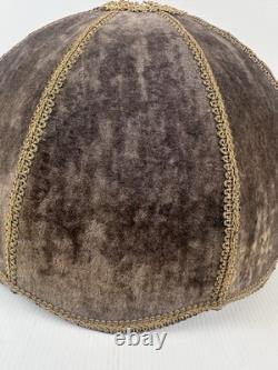 Vintage Victorian Velour Lampshade Velvet Style Gold Trim