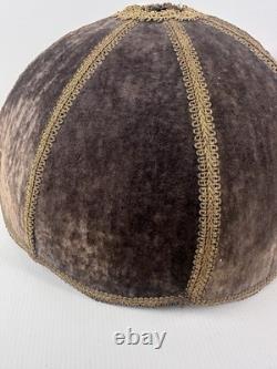 Vintage Victorian Velour Lampshade Velvet Style Gold Trim