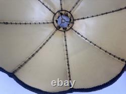 Vintage Victorian Velour Lampshade Velvet Style Gold Trim