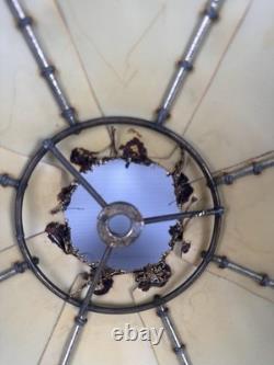 Vintage Victorian Velour Lampshade Velvet Style Gold Trim Table Floor Pendant