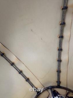 Vintage Victorian Velour Lampshade Velvet Style Gold Trim Table Floor Pendant