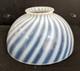 Vintage White Opalescent Optic Swirl Hurricane Gwtw 10 Glass Lamp Light Shade