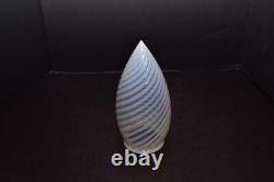 Vintage White Opalescent Swirl Teardrop Bullet Glass Lamp Light Shade 8 1/4