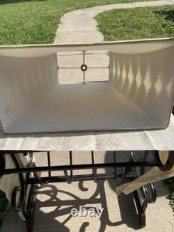 Vintage Wildwood Large 18 Silk Shantung Bow Lampshade Rectangular Bell Cream