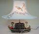 Vintage Working 1954 Premco Oriental Chinese Junk Boat Pagoda Shade Table Lamp