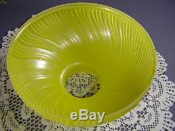 Vintage Yellow Swirl Glass Lamp Shade For Aladdin, Coleman, B&H, Student 10 Fitter