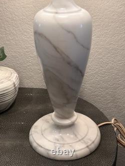 Vintage alabaster marble lamp Shade Not Included