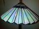Vintage Arts And Crafts Style Leaded Slag Glass Lampshade