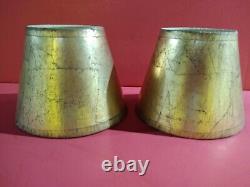 Vintage lamp shade pair. Very nice old fashion in gold leaf.in perfect condition