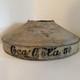Vintage Metal Handmade Coca Cola Five Cents Hanging Lamp Shade 1900's Style