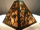 Vintage Or Antique Arts And Crafts Pierced Bird Overlay Mica Lamp Shade