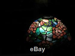 Vintage signed Dale Tiffany Lamp Shade 16 inches round leaded stained glass
