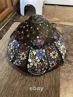 Vintage stained glass lamp shades