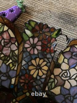 Vintage stained glass lamp shades