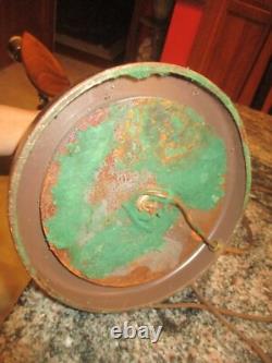 Vintage tall mid century 3 lucite globe shade table lamp