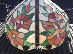 Vintage tiffany style stained glass lamp shade