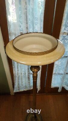 Vintage torchiere floor lamp withshade funeral home light parts repair