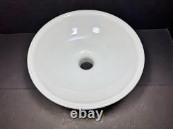 Vintage torchiere lamp shade 16 Embossed Milk Glass Beige Brushed Pattern