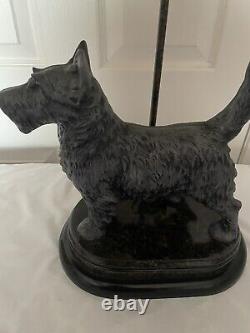 Virginia Metalcrafters Vintage Scottish Terrier Table Lamp Shade Lamp Black Vtg
